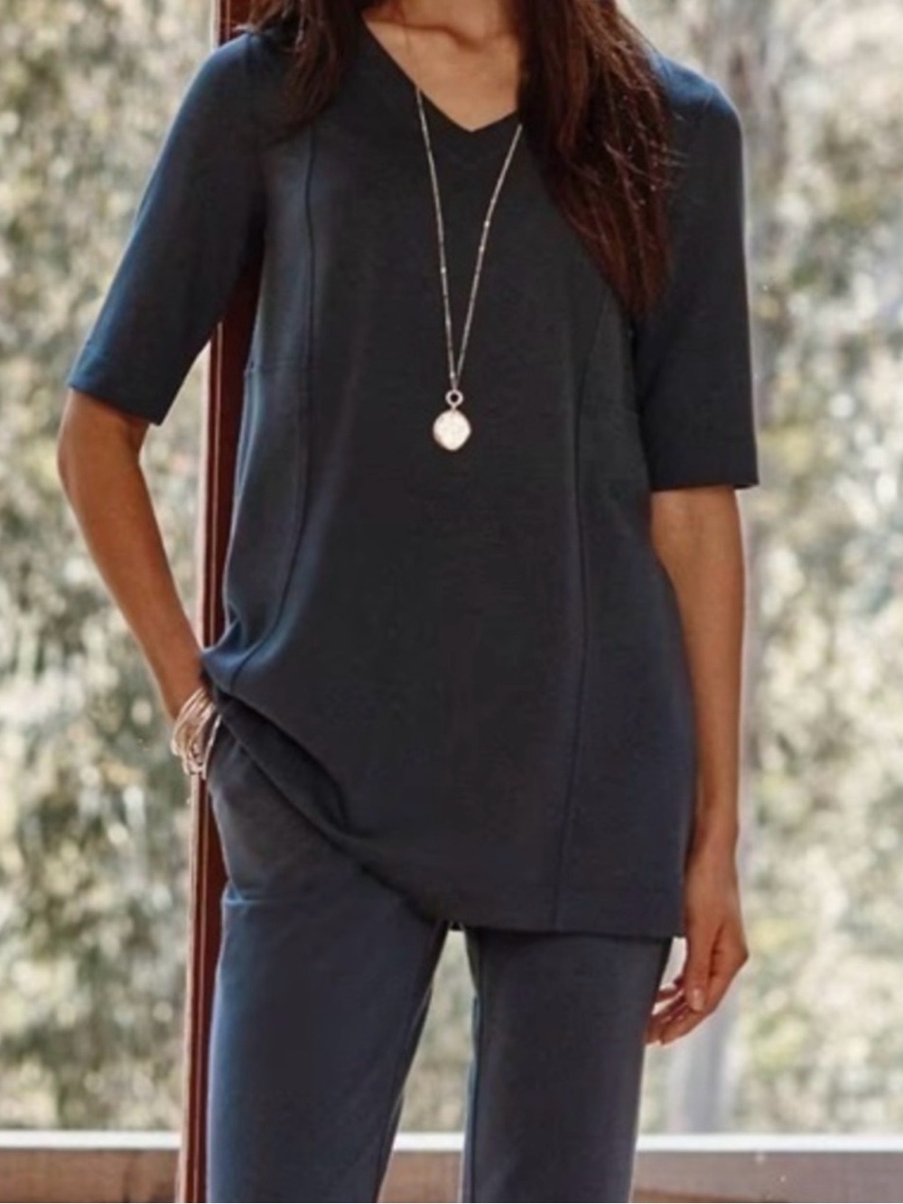 NWT J.Jill Women’s Double-knit Seamed Tunic Top
